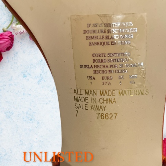 EUC Unlisted Metallic Orange Sandals US size 7 - Picture 6 of 6